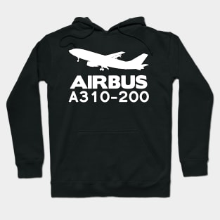 Airbus A310-200 Silhouette Print (White) Hoodie